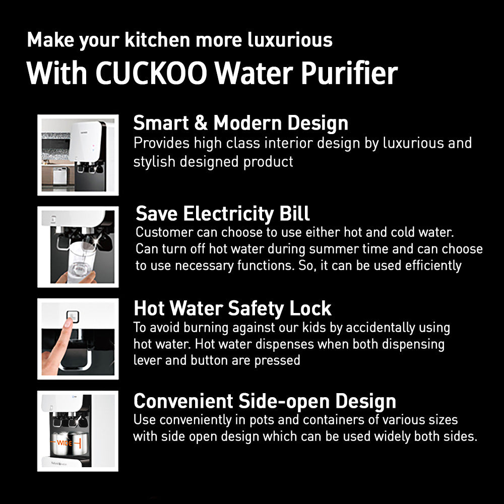 Cuckoo RO型 Prime 净水器 热水 + 净水 + 冰水(独立式,CP-FR602SW)