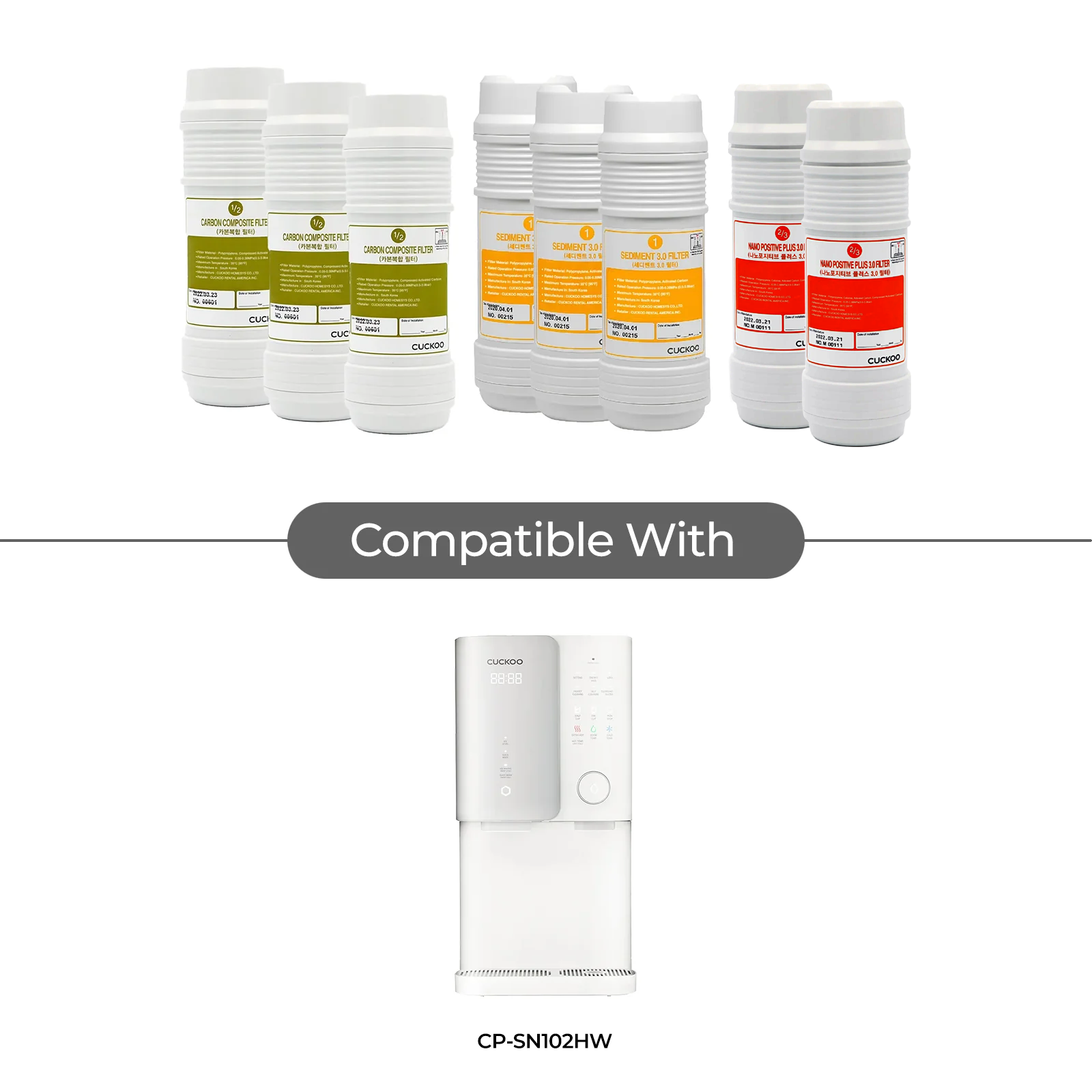 Filter Bundle (1 year supply) : CP-SN102HW (CPFS-S12M0803US/US)