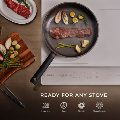 [A01] Cuckoo 11 in 8-Layer Titanium Diamond & Ceramic Nonstick Wok Pan (CFP-B2810HGB)