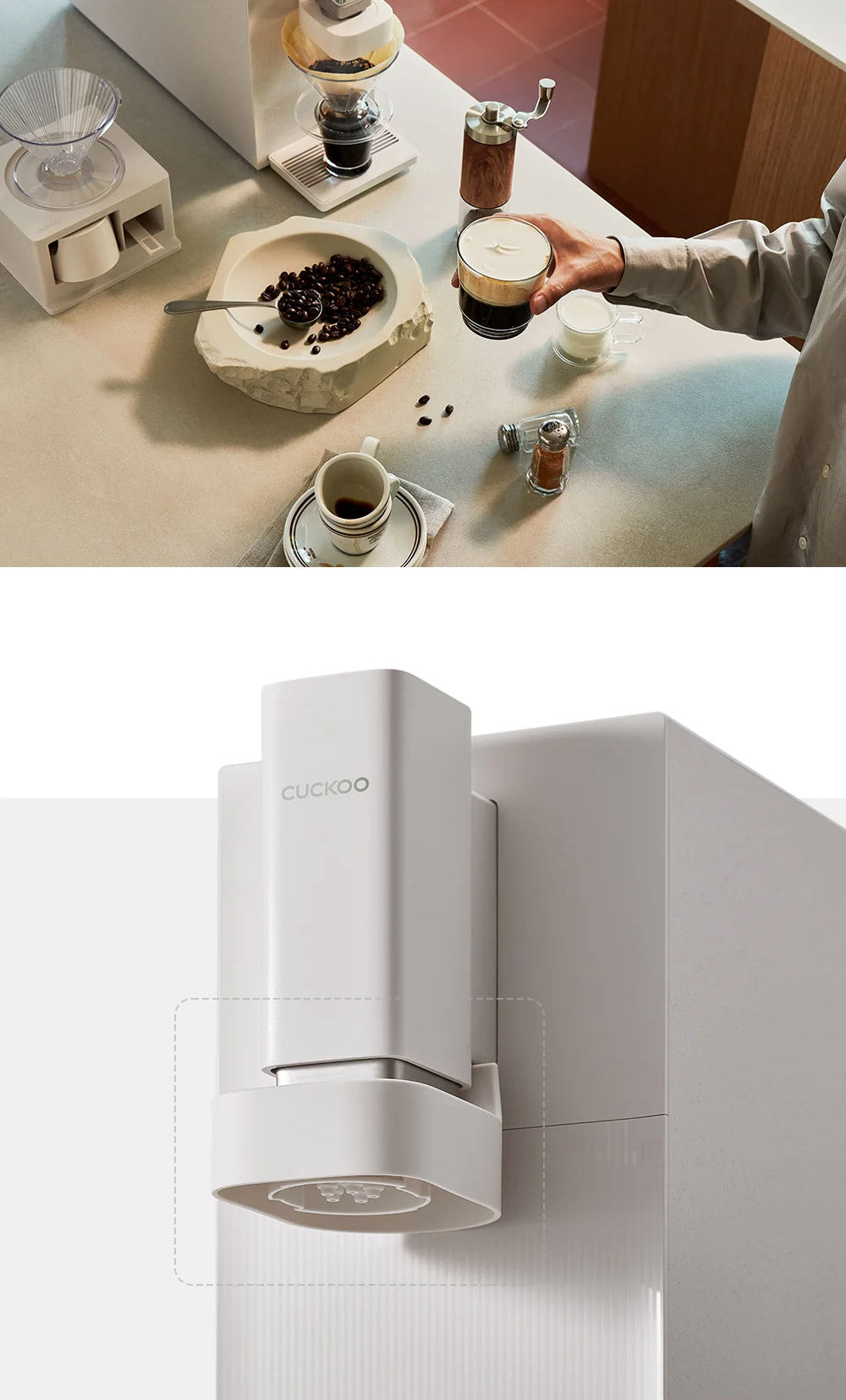 CUCKOO STEAM 100 Barista water purifier, featuring precise temperature and extraction control for the ideal coffee flavor. (cp-abnc100)