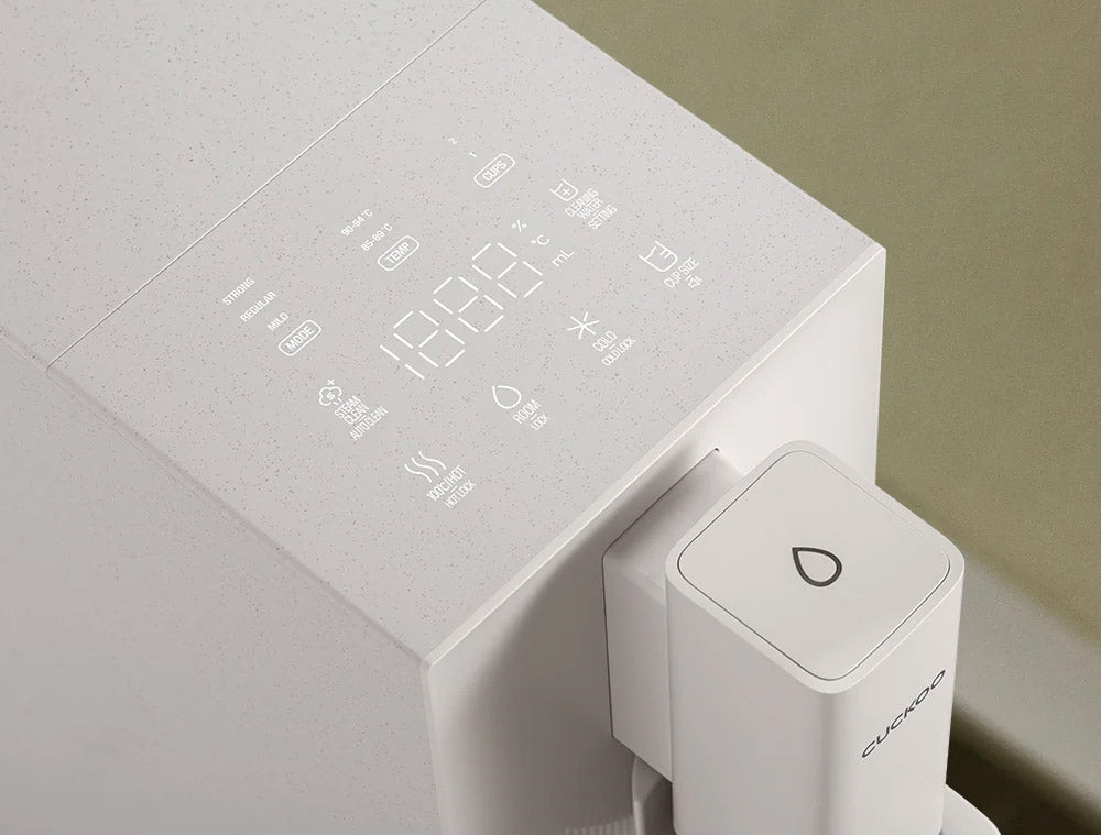 CUCKOO STEAM 100 Barista featuring a hidden display and radar-activated welcome light for clean design and energy savings. (cp-abnc100)