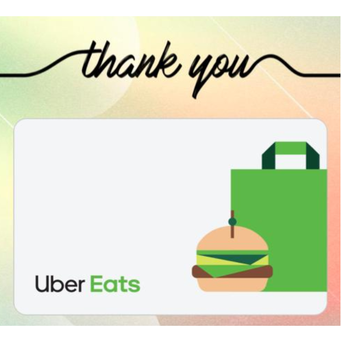 [B08] Uber Eats $60 Gift Card