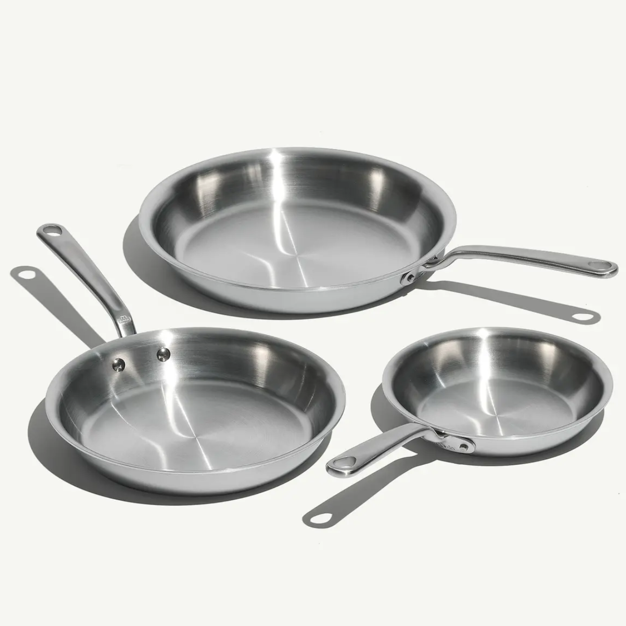 [D06] Made In Cookware Stanless Clad 3-Piece Frying Pan Set